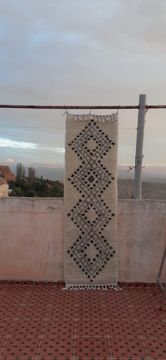  Pile Knot  Black, White Morocco