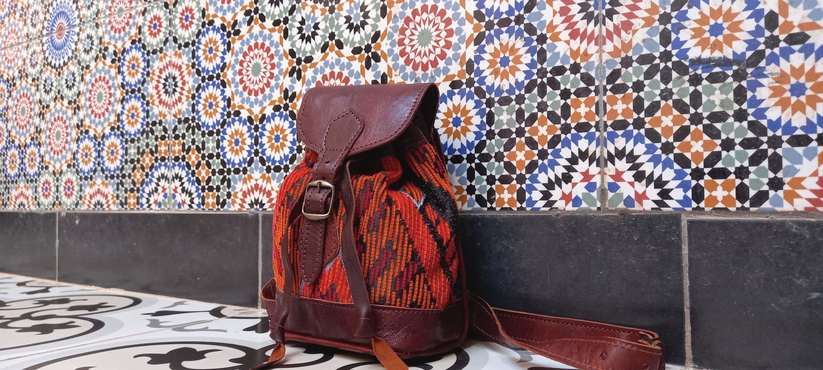  bag leather Colored Morocco