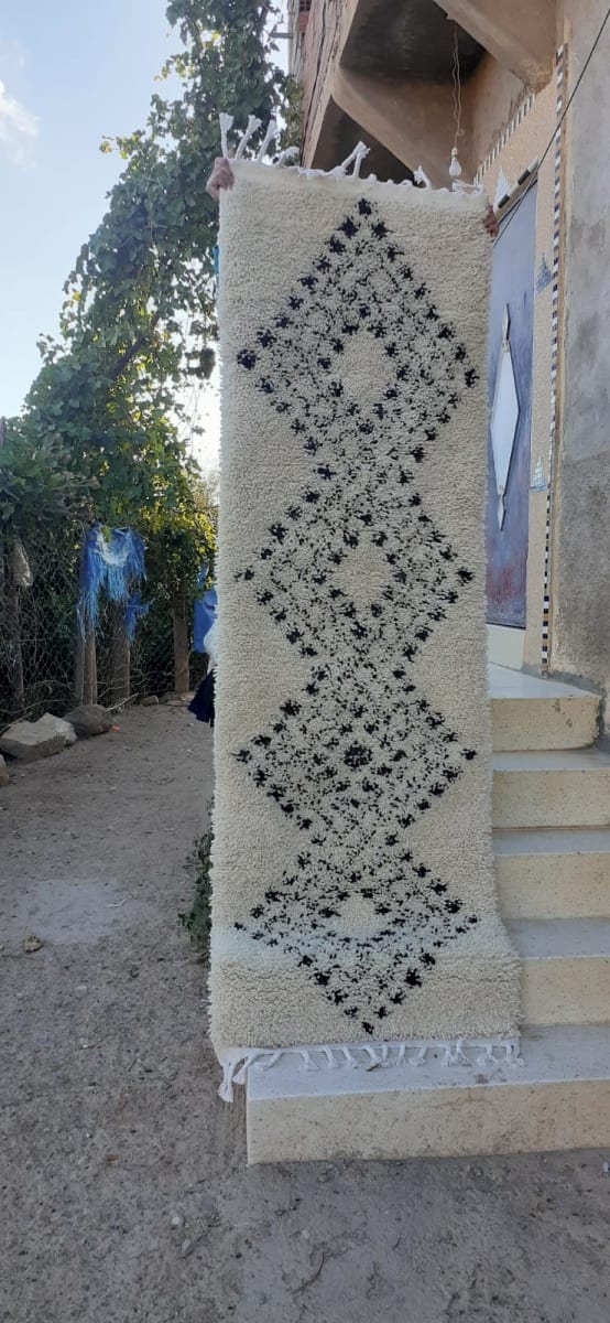  Pile Knot  Black, White Morocco