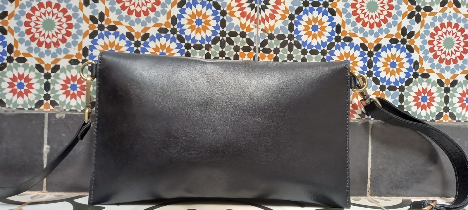  bag leather Black Morocco