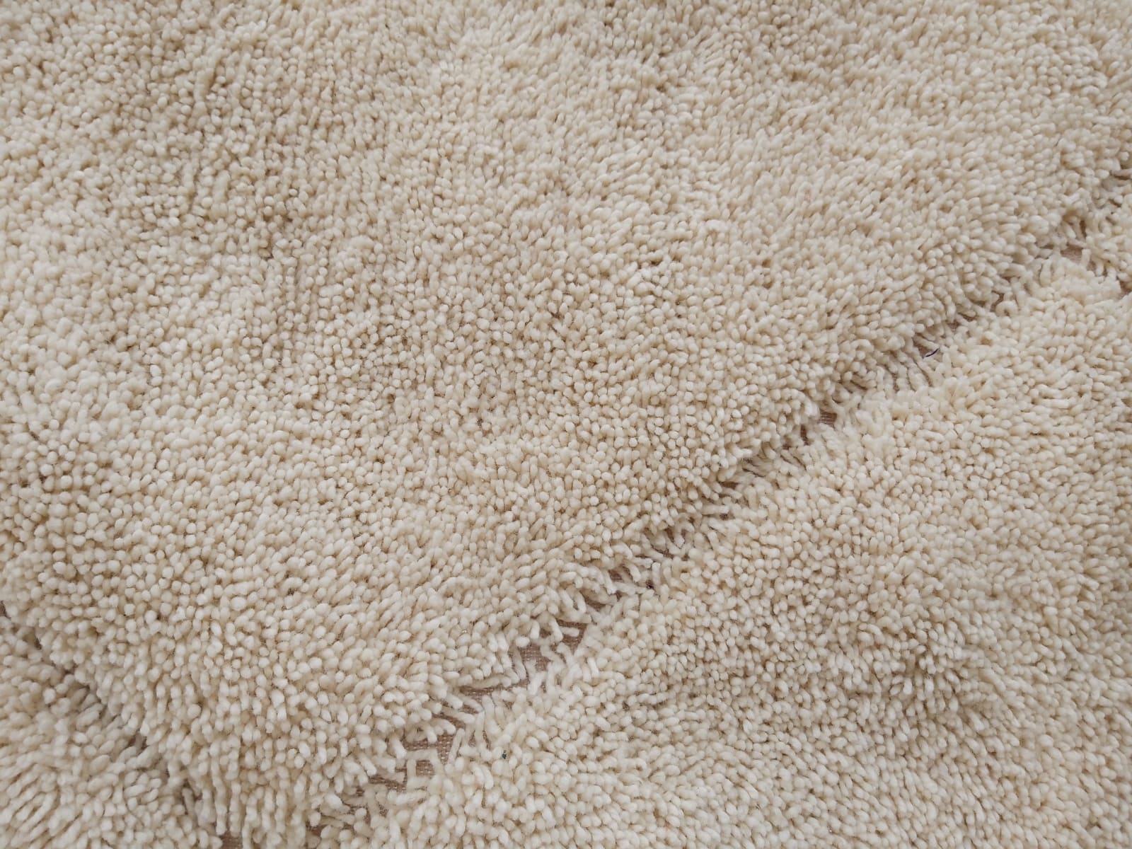  Pile Knot Rug Wool White Morocco