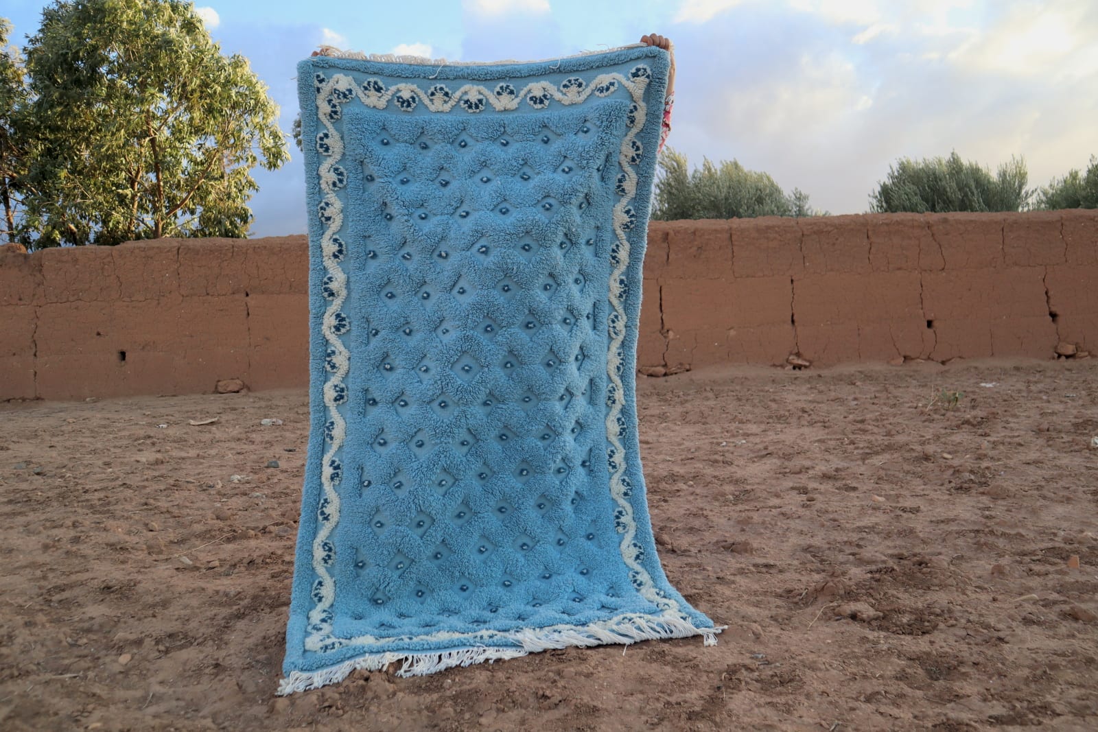  Rug   Light Blue, Blue Morocco