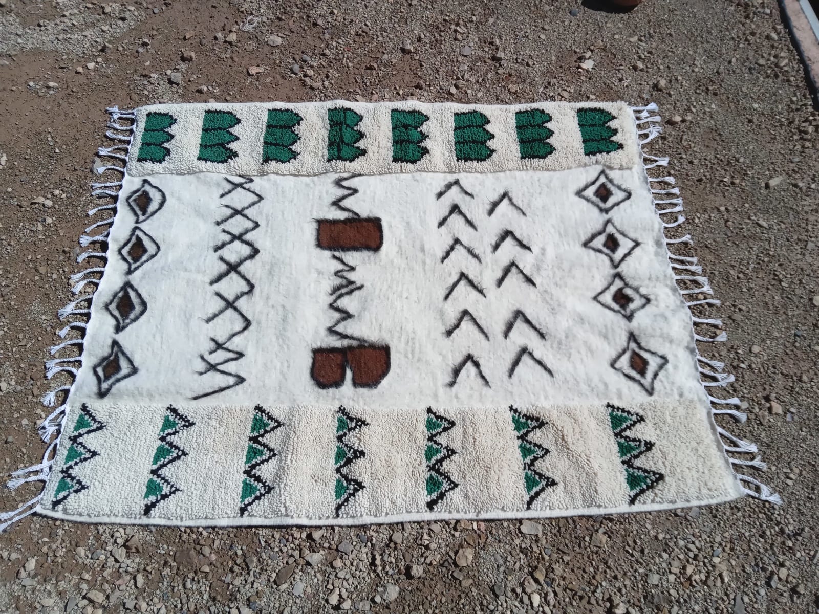  Beni Ourain Wool String and Wool Colored Morocco