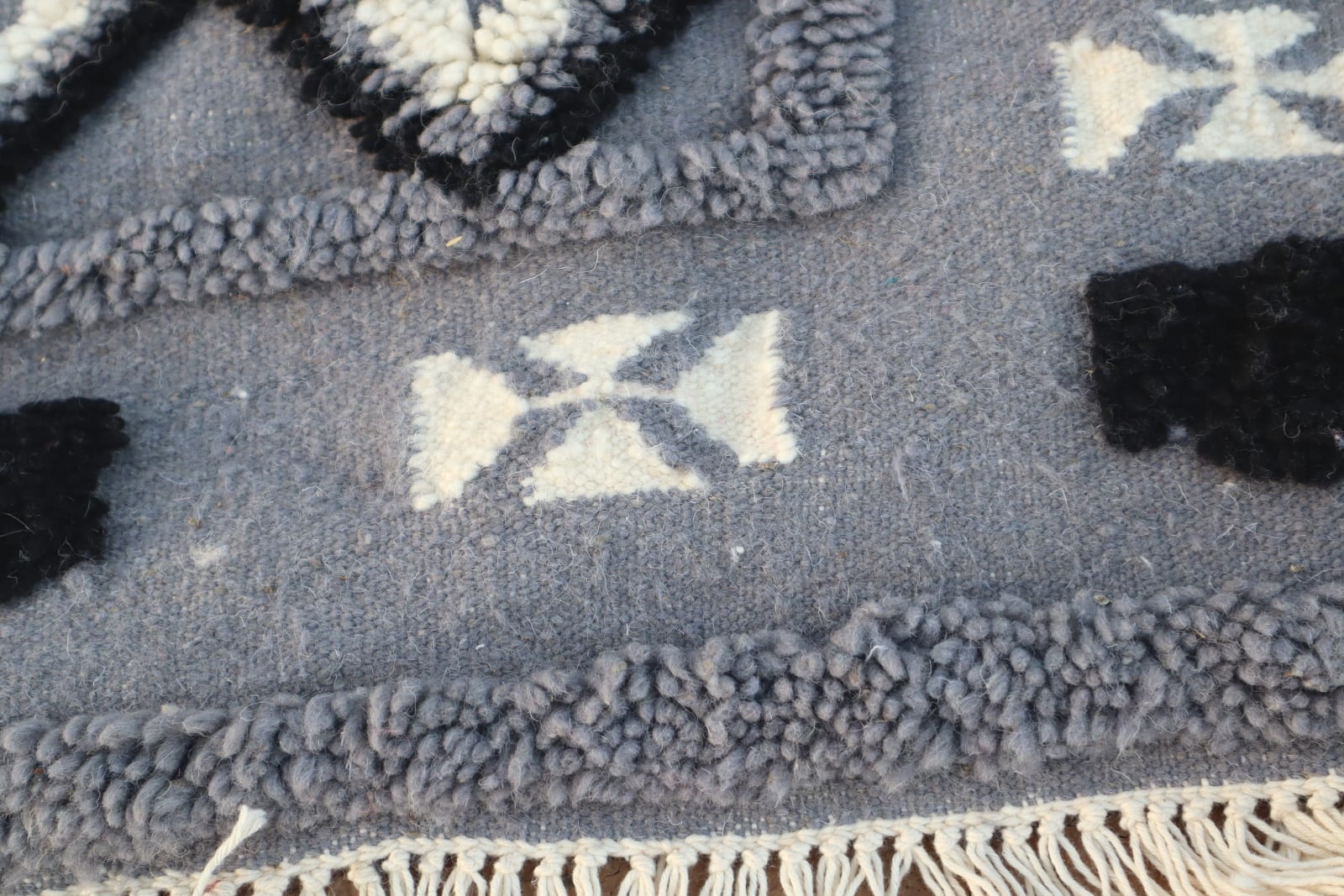  Rug   Grey, Black Morocco