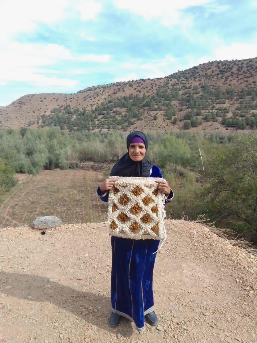  Rug  Brown, White Morocco