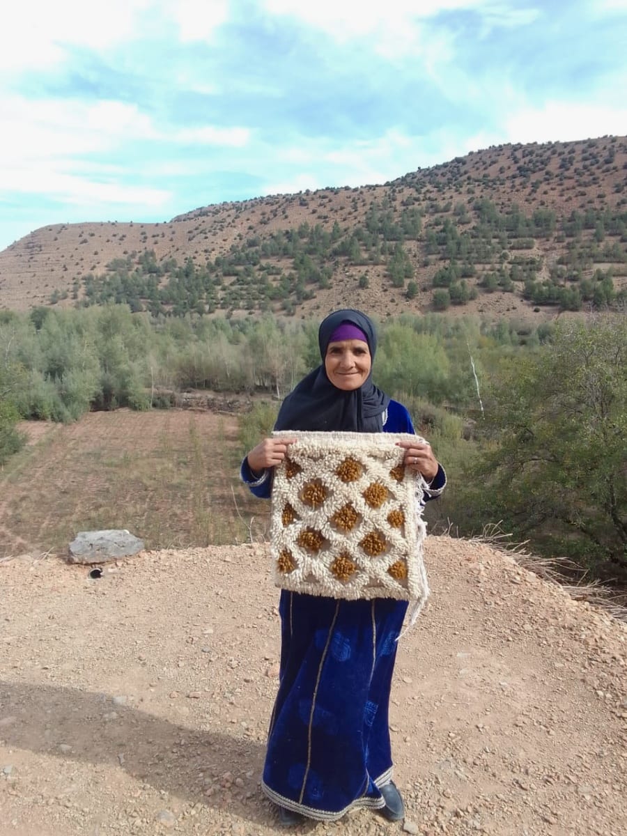  Rug  Brown, White Morocco