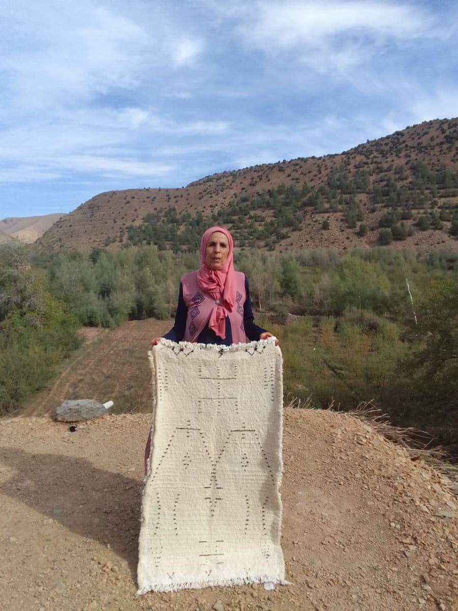  Rug  Black, White Morocco