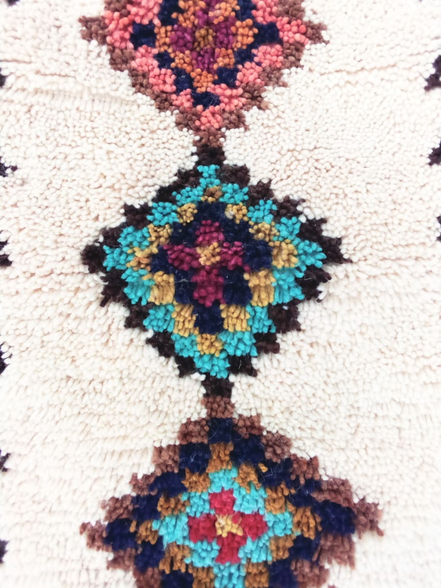  Beni Ourain Rug Wool  and Thread Colored Morocco