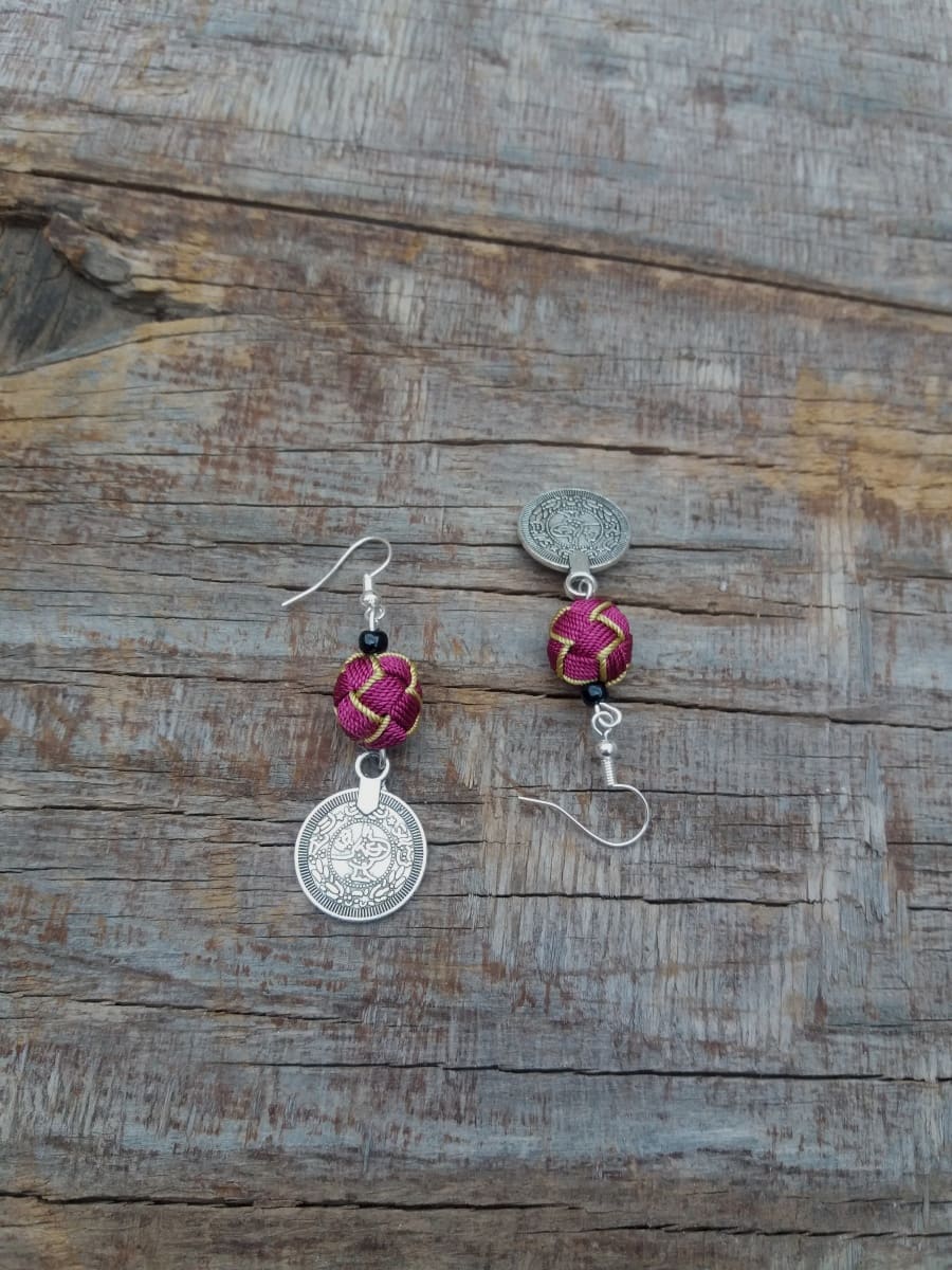 Button Dangle Earrings