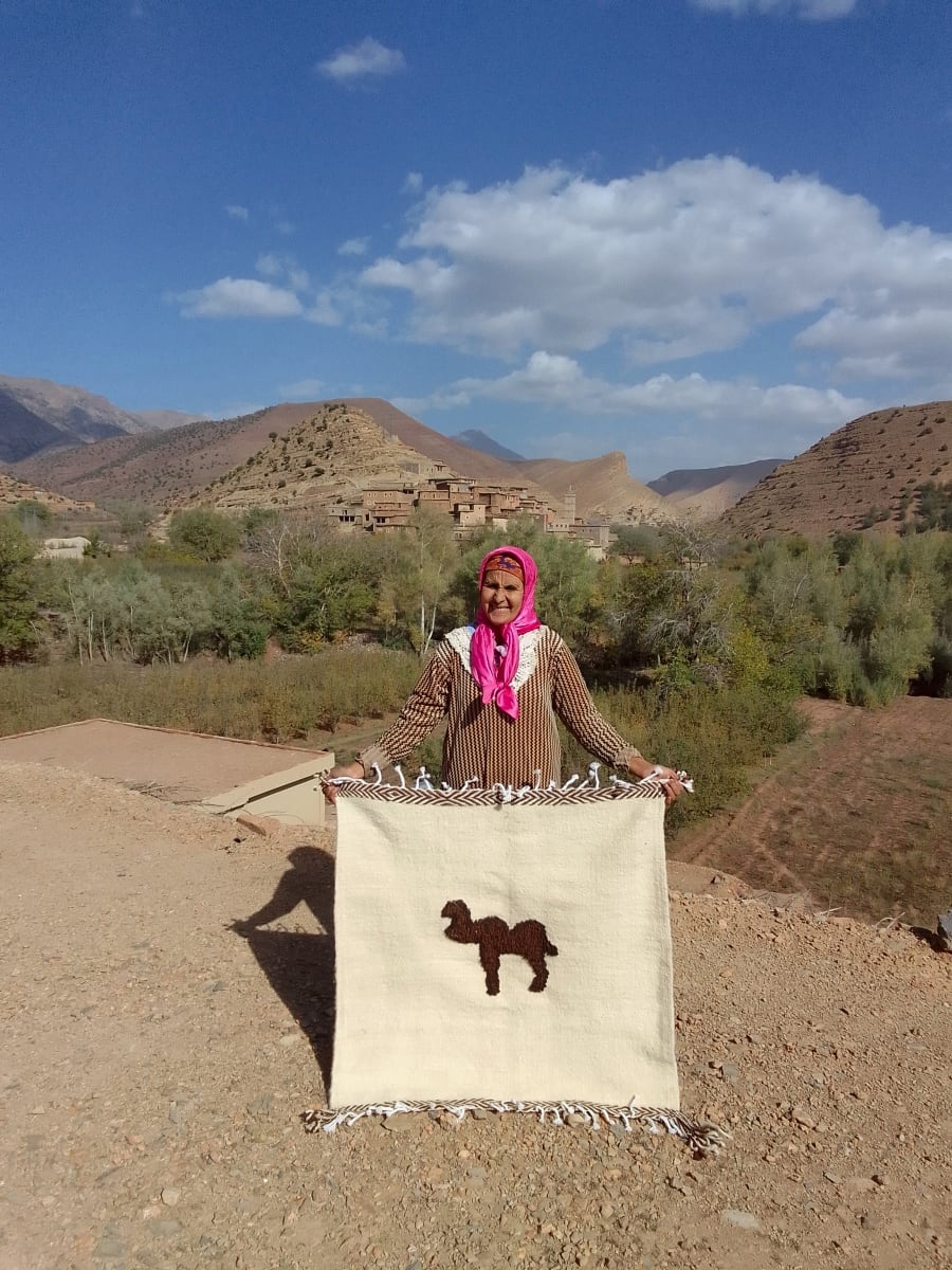  Hanbel blanket   Brown, White Morocco