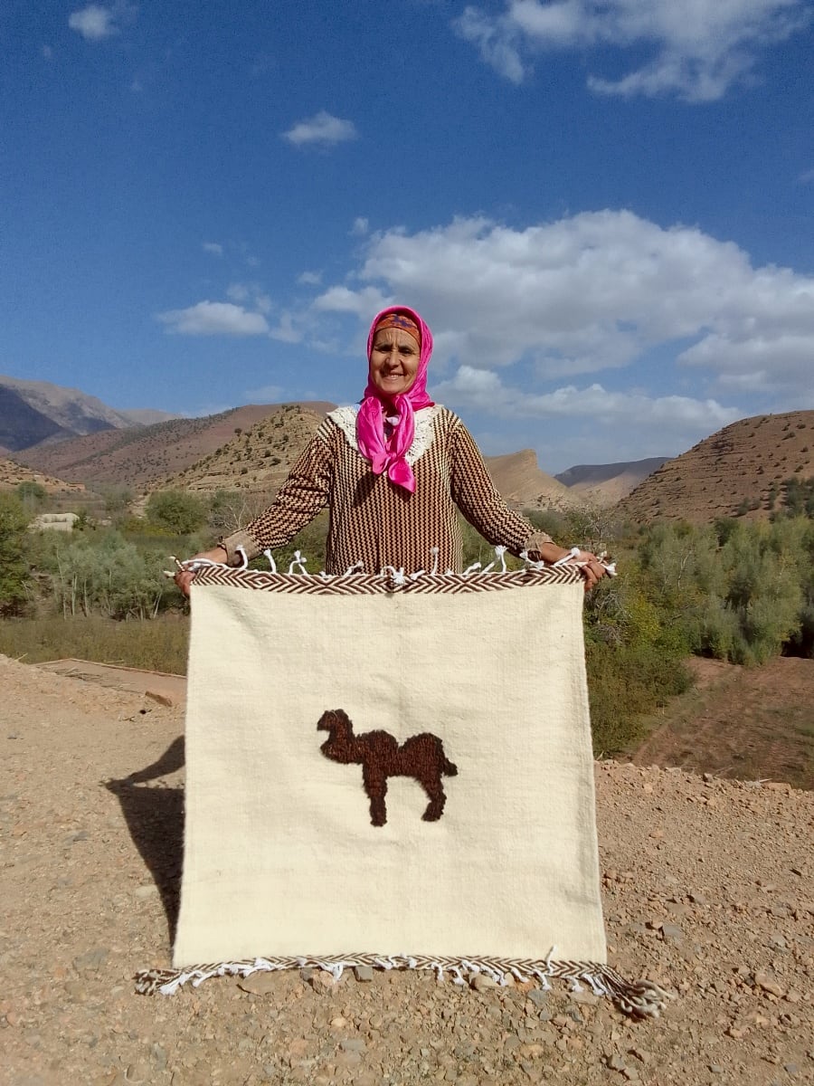  Hanbel blanket   Brown, White Morocco