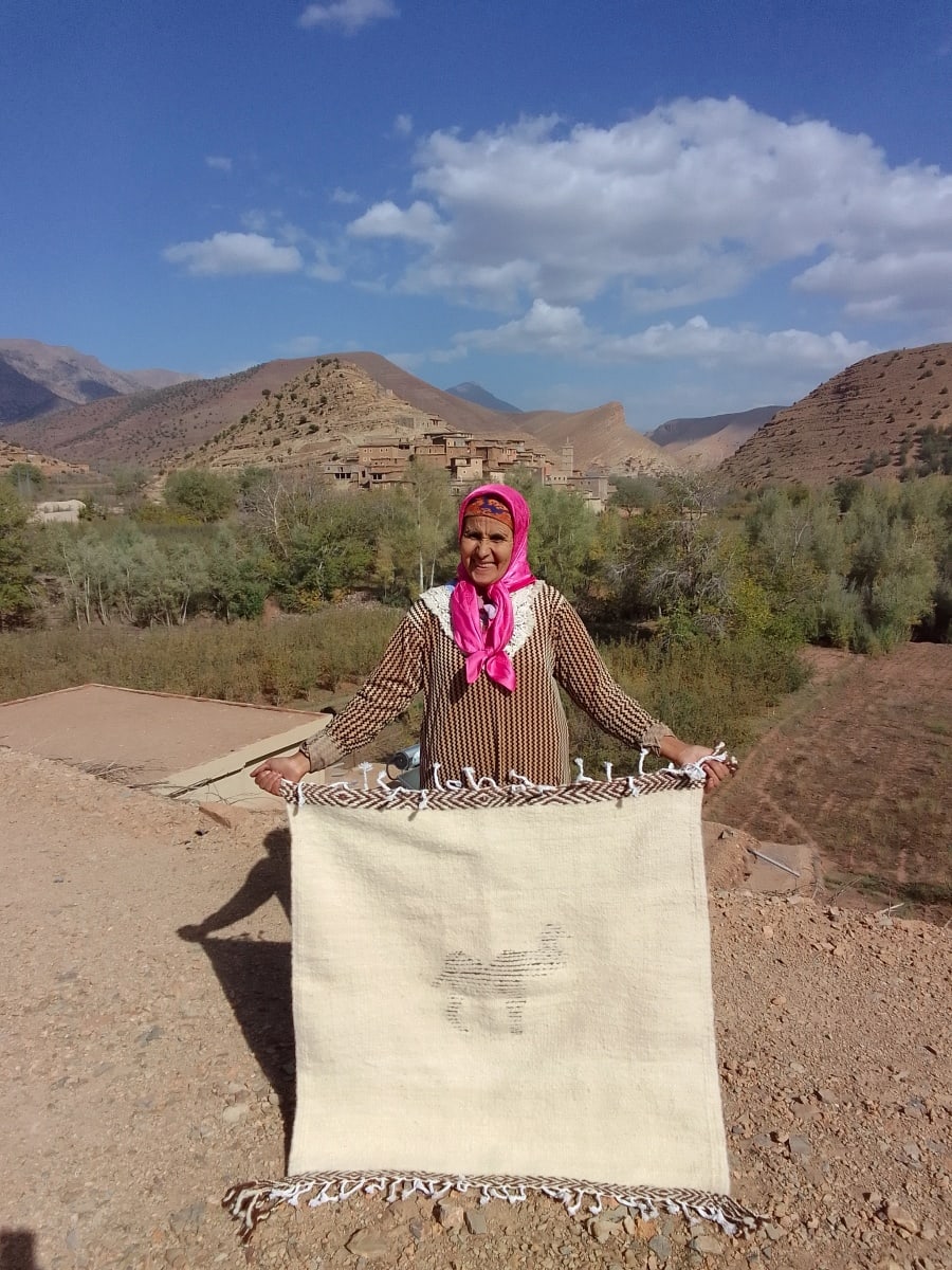  Hanbel blanket   Brown, White Morocco