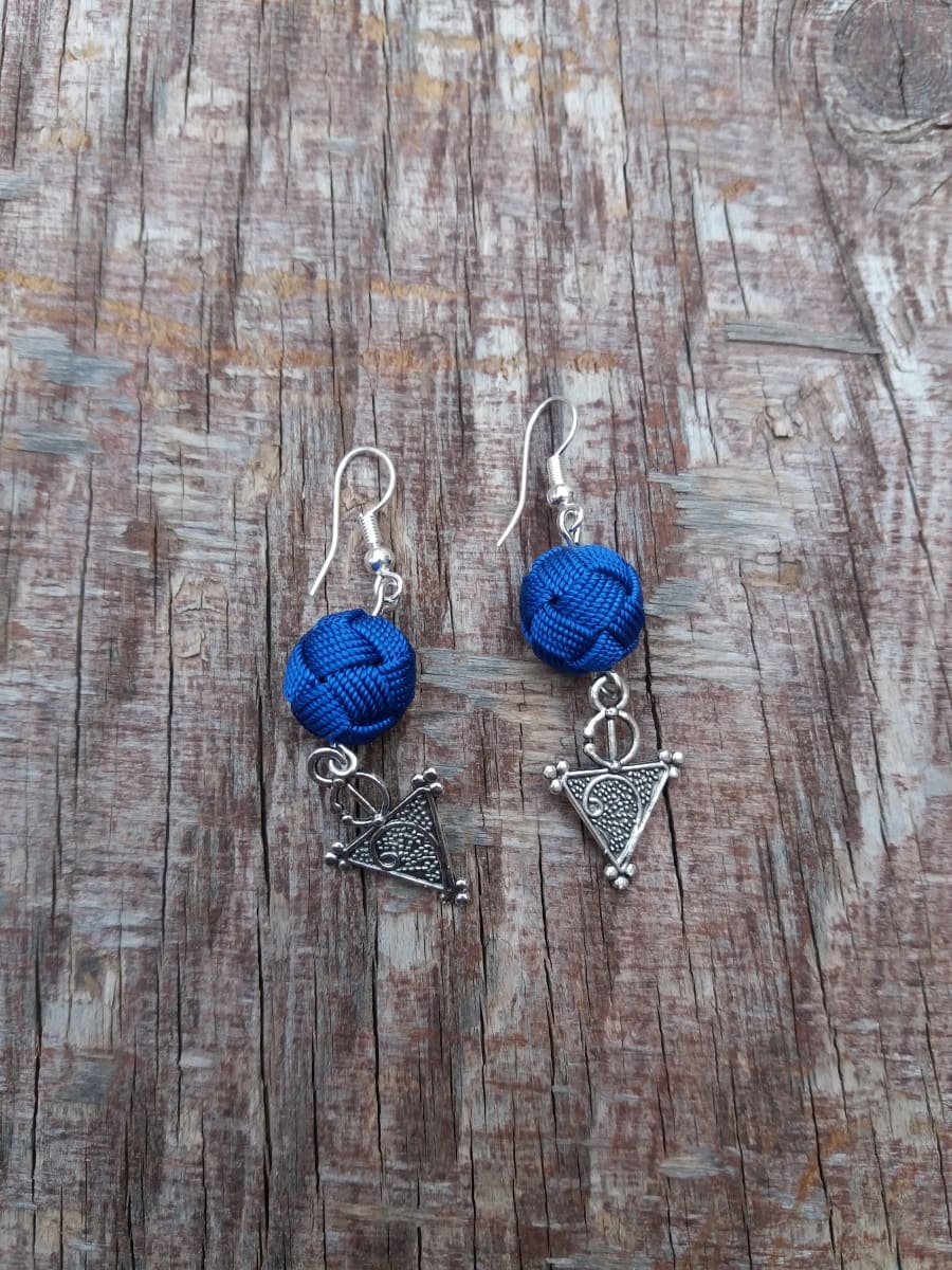 Button Dangle Earrings