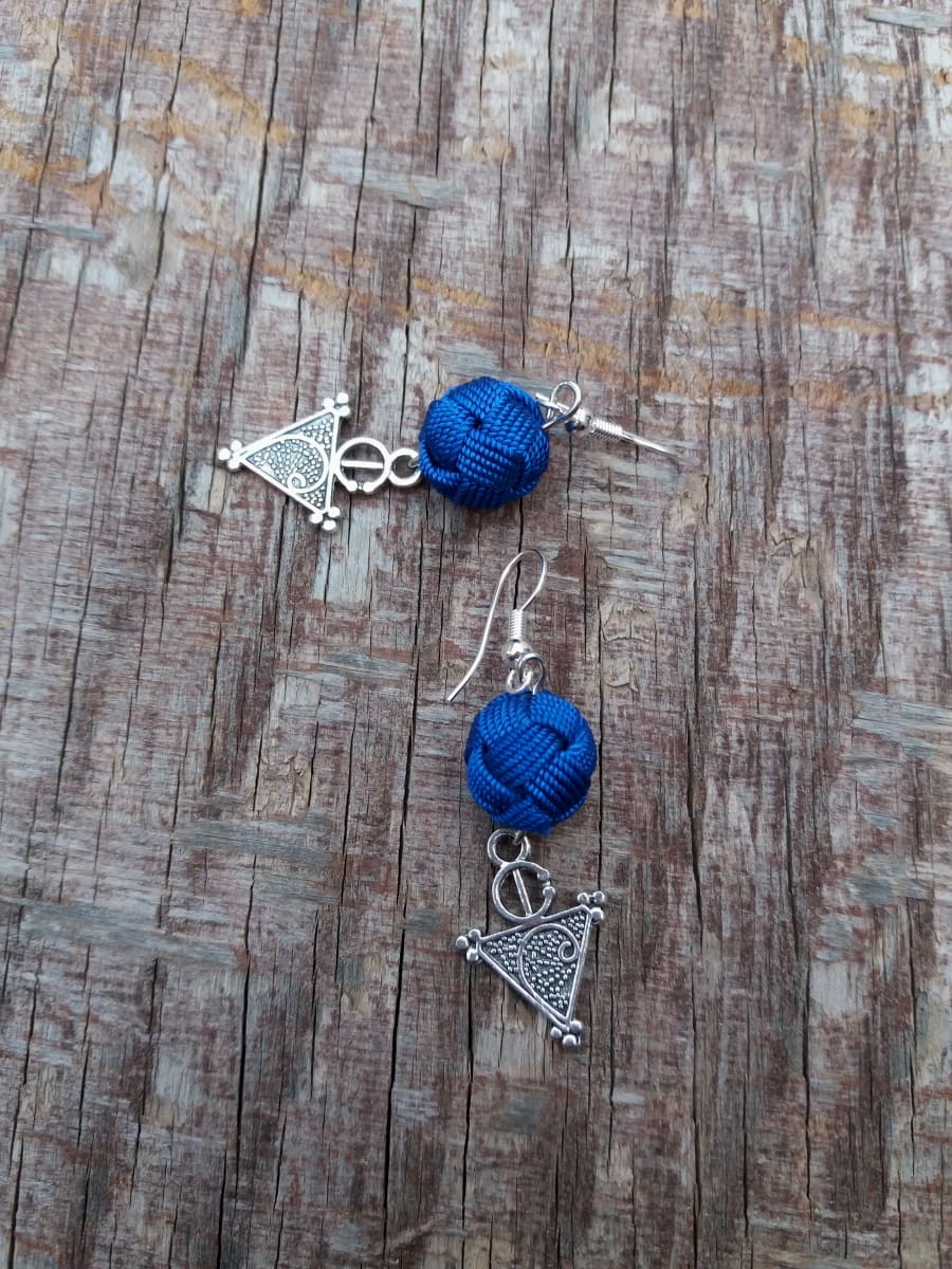 Button Dangle Earrings