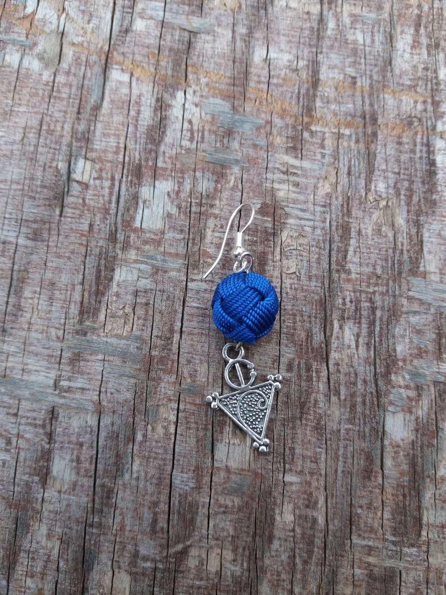 Button Dangle Earrings