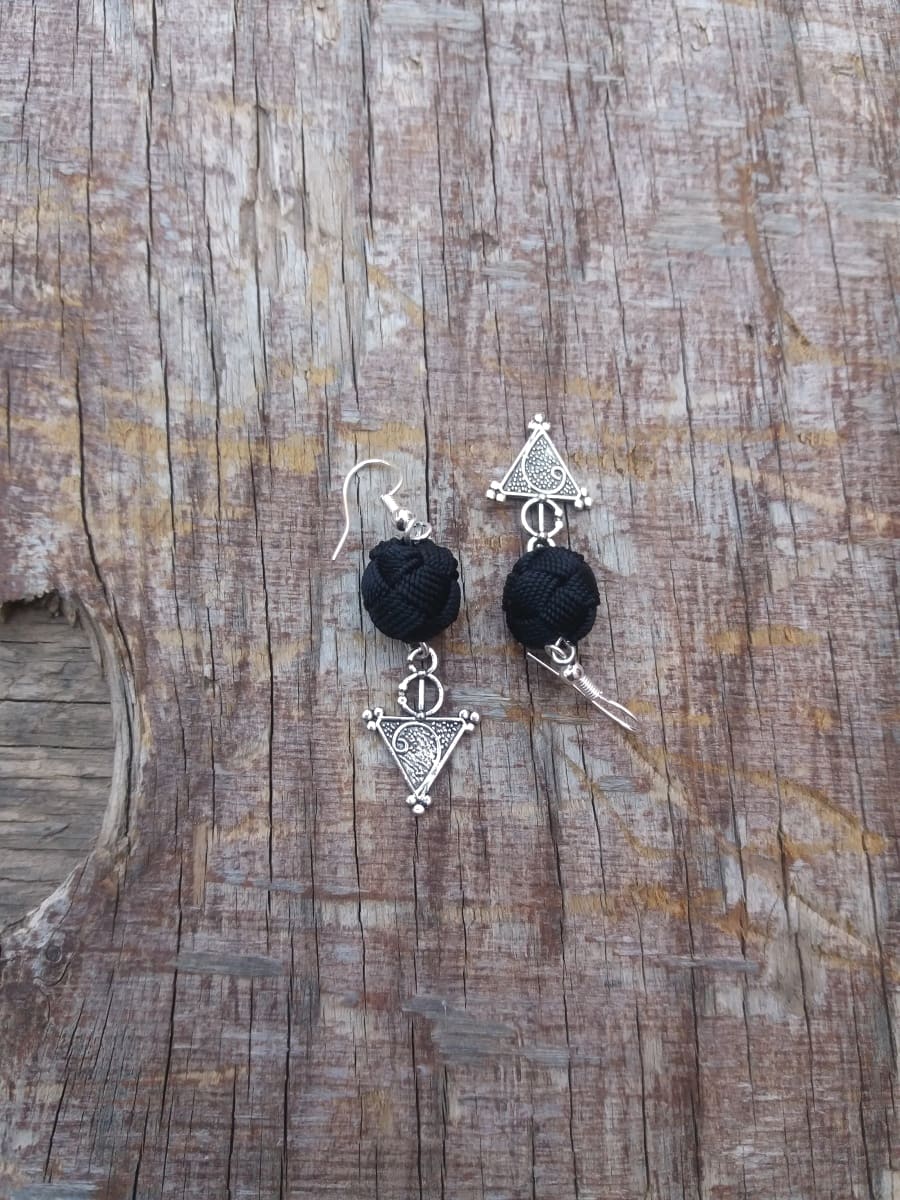 Button Dangle Earrings