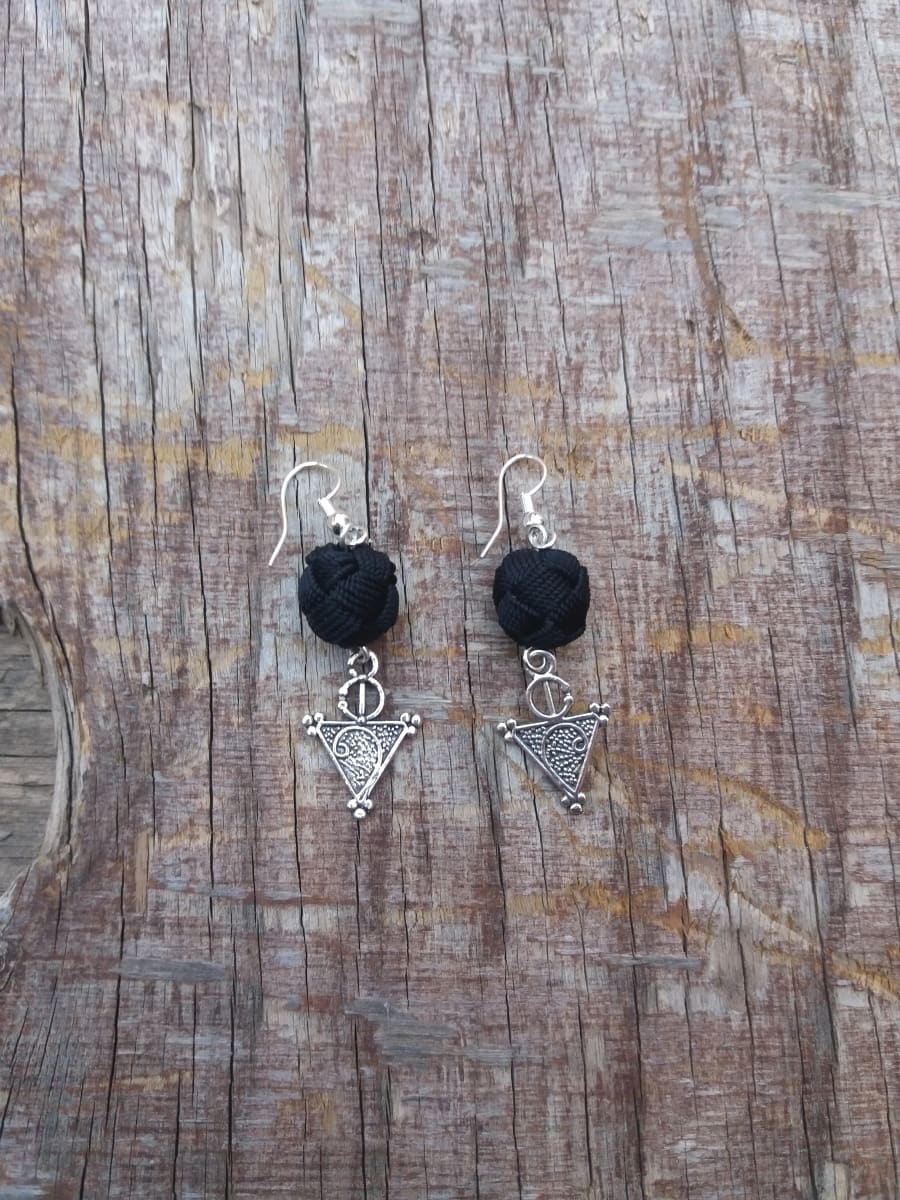 Button Dangle Earrings