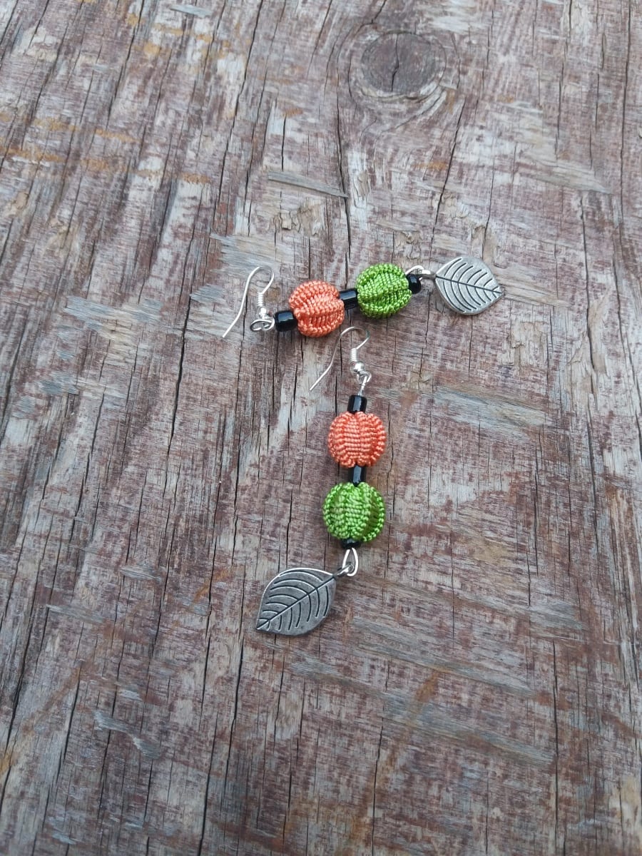 Button Dangle Earrings