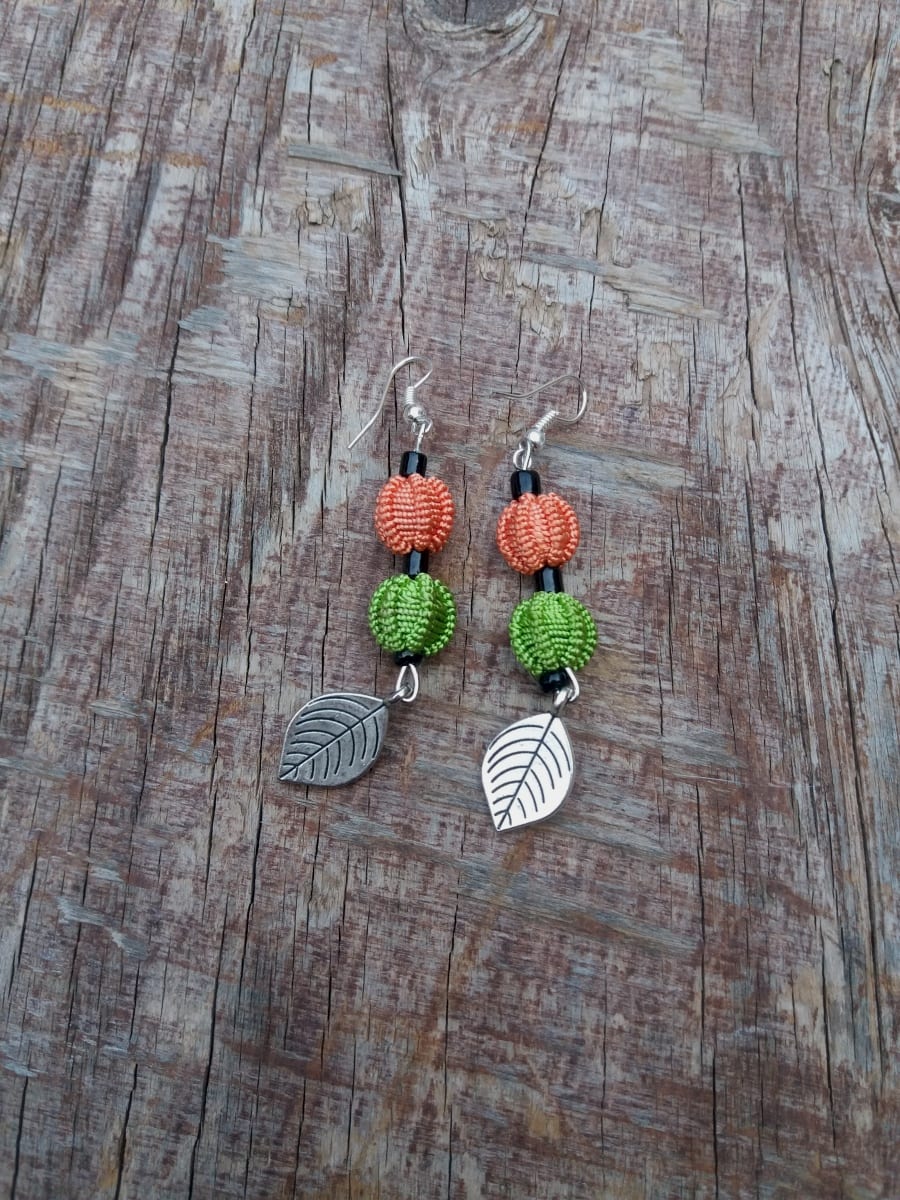 Button Dangle Earrings