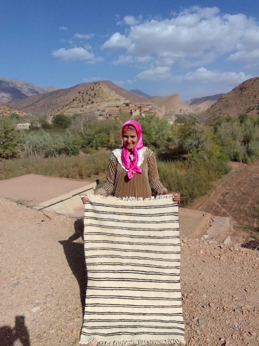  Hanbel blanket   Black, White Morocco