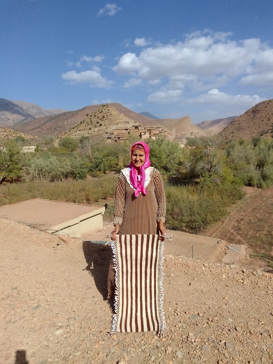  Hanbel blanket   Brown, White Morocco