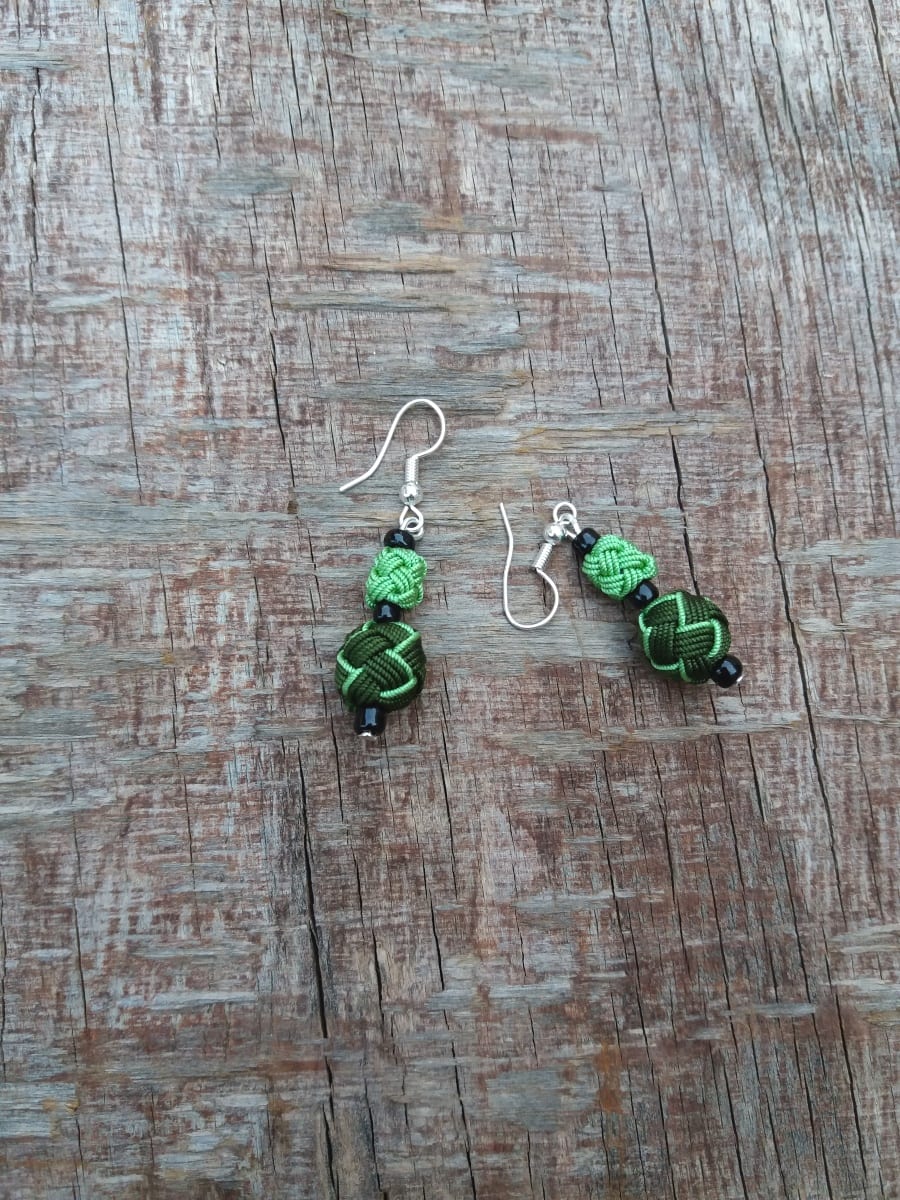 Ball and Button Earrings