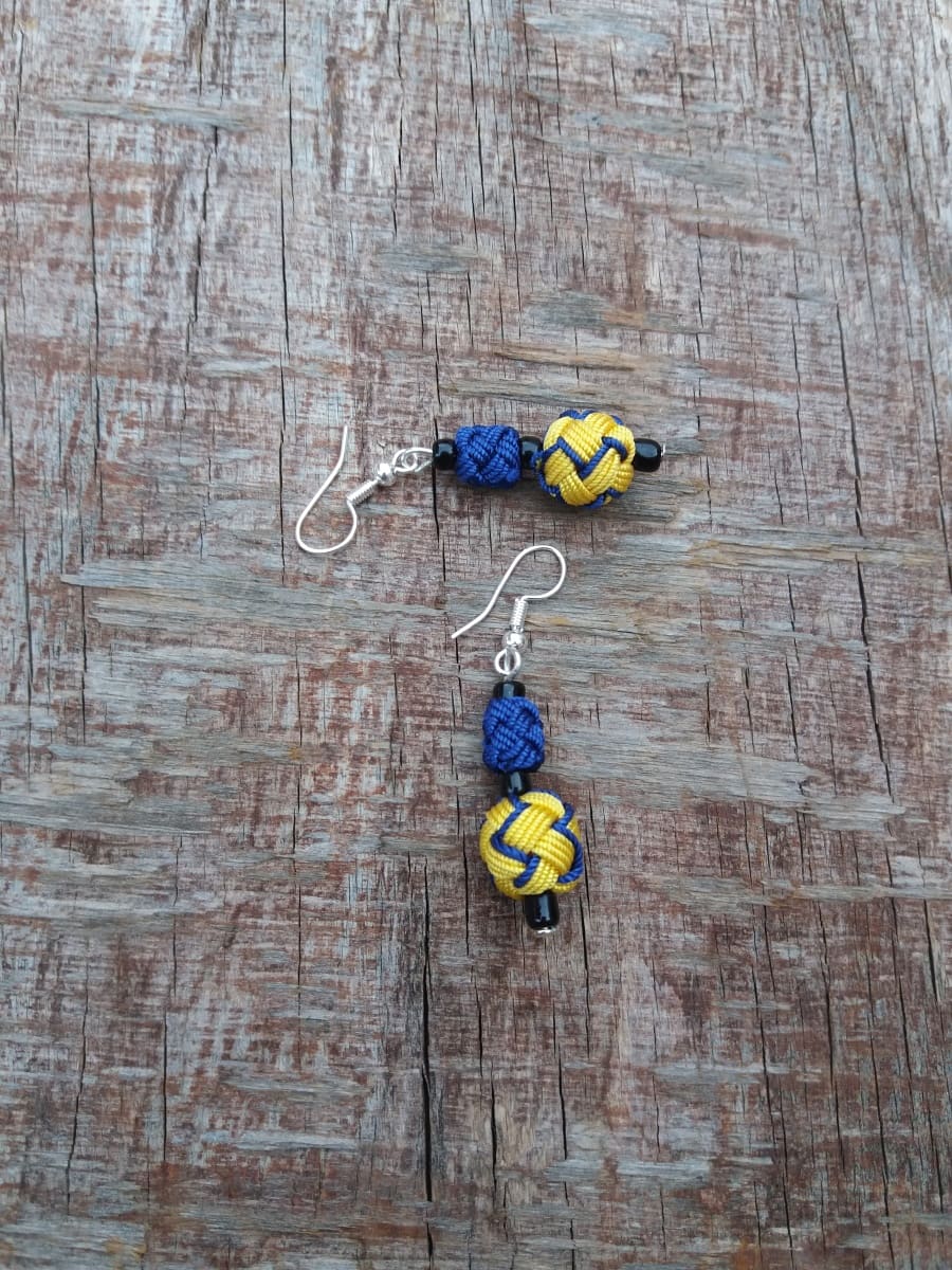 Ball and Button Earrings