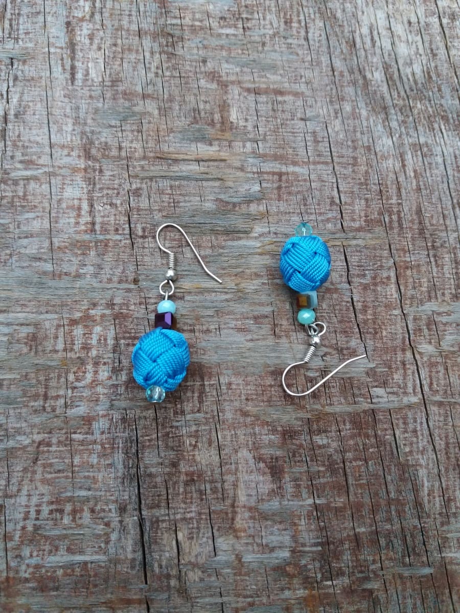 Ball and Button Earrings