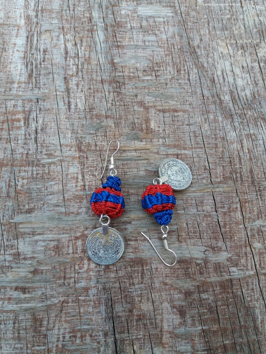 Button Dangle Earrings