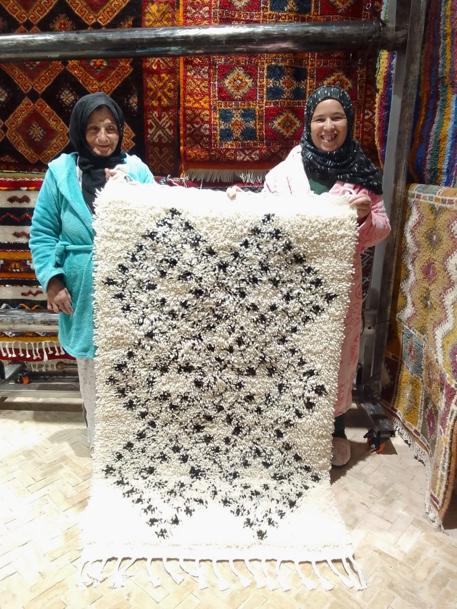  Rug/Carpet  Black, White Morocco