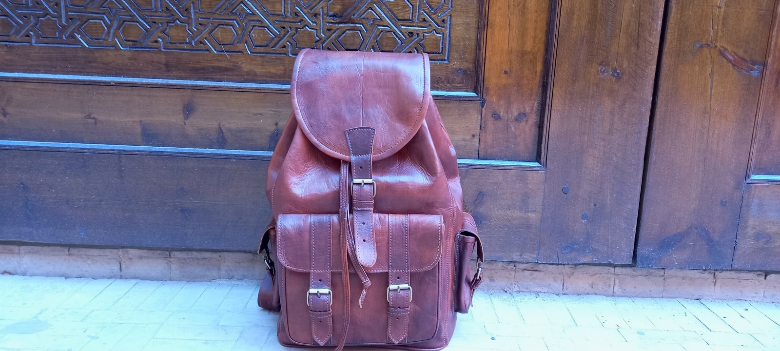  bag leather Orange Morocco