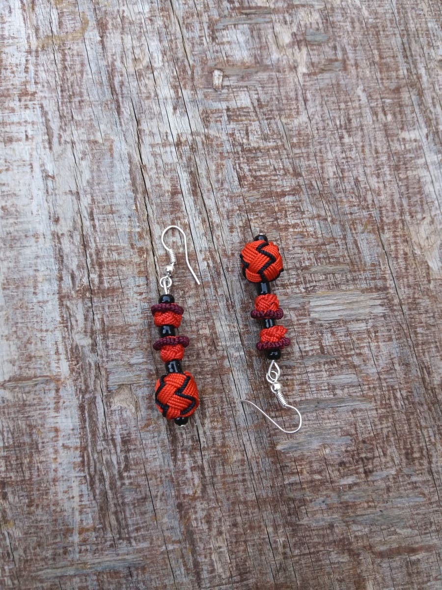 Ball and Button Earrings