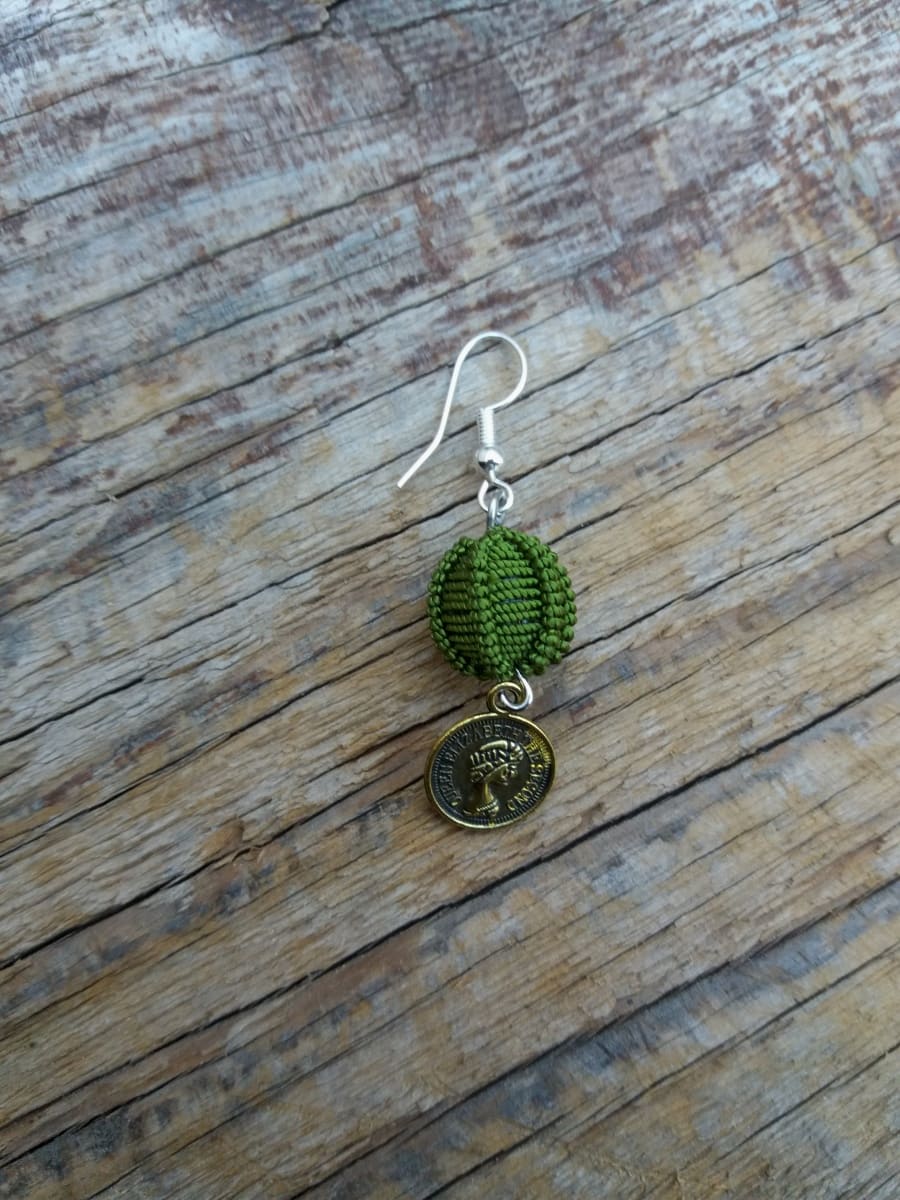 Button Dangle Earrings