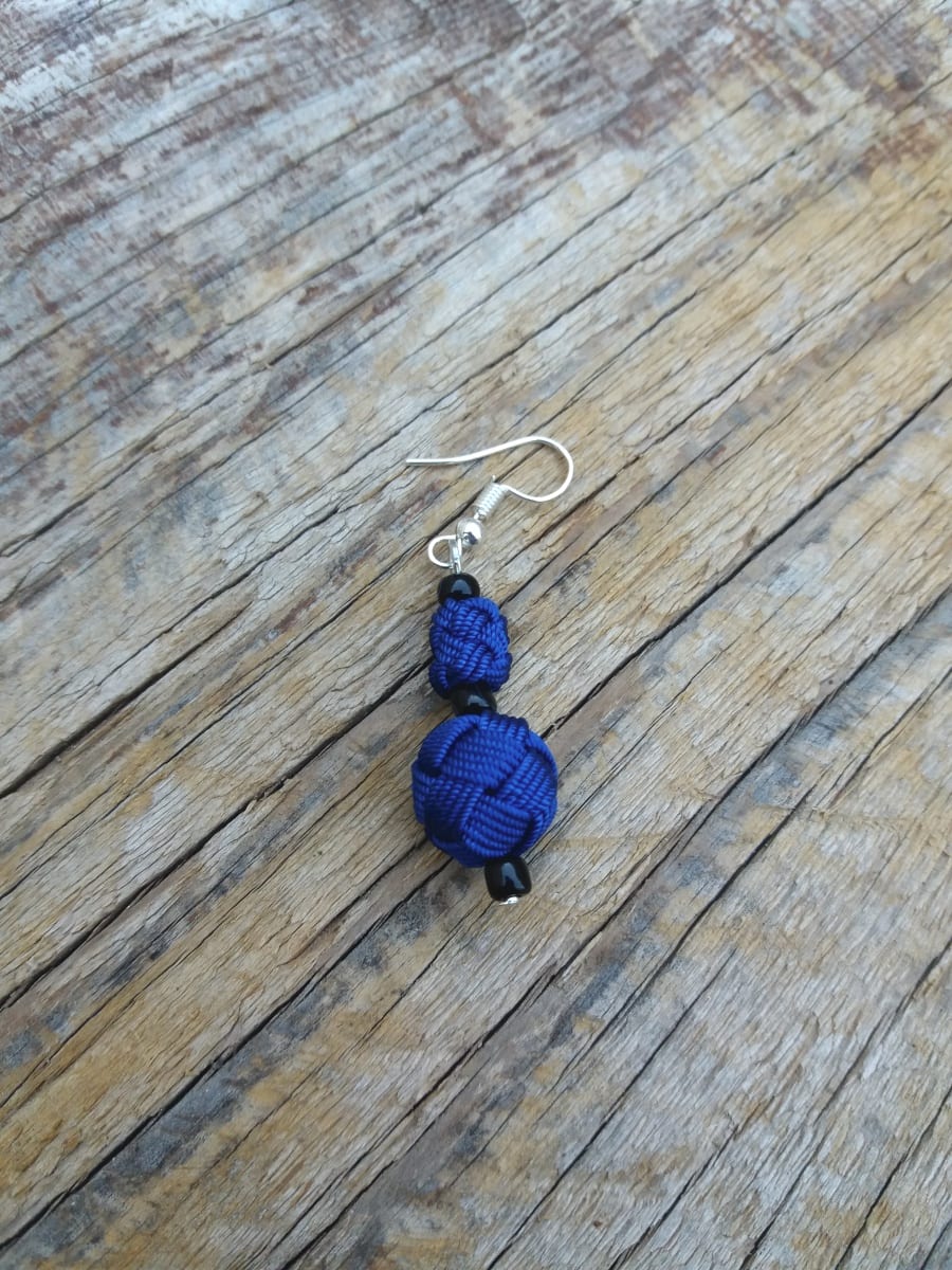 Ball and Button Earrings