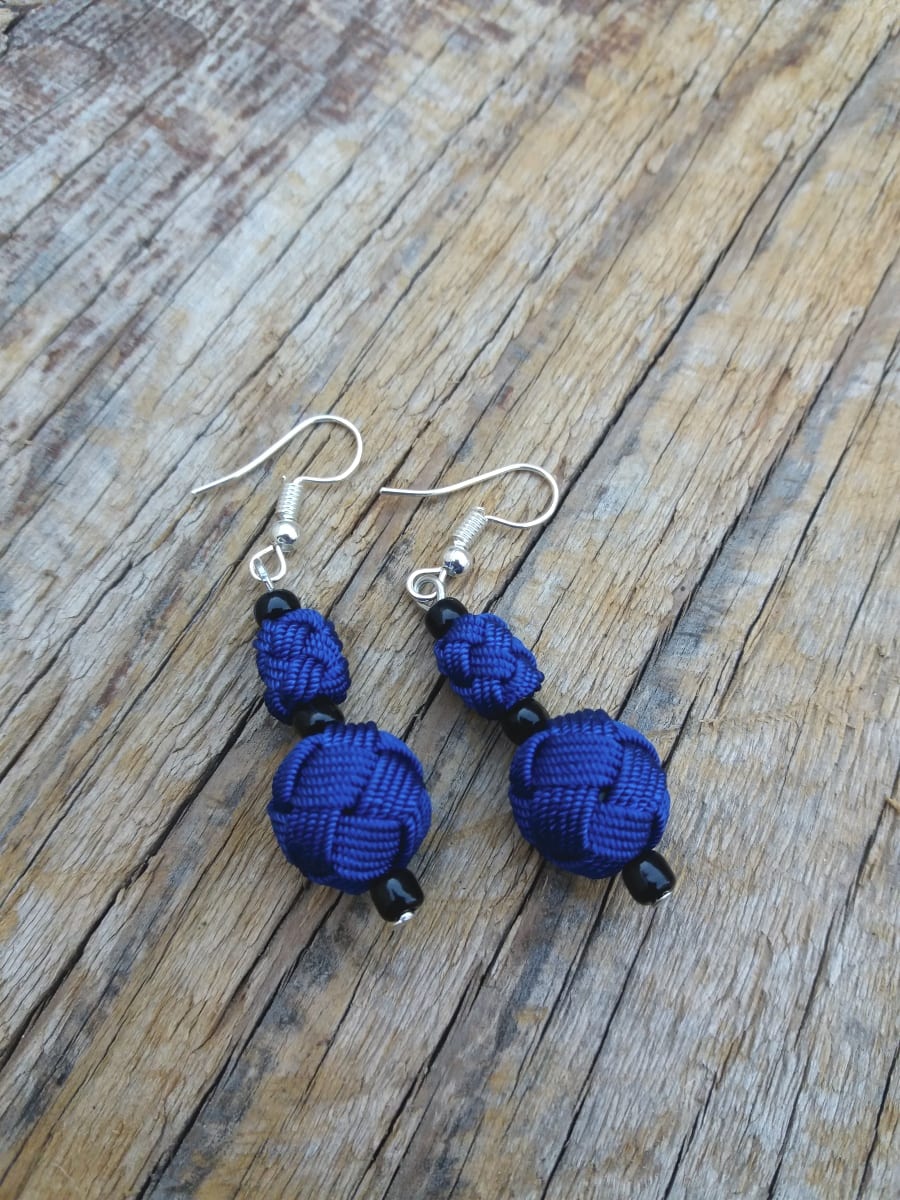 Ball and Button Earrings