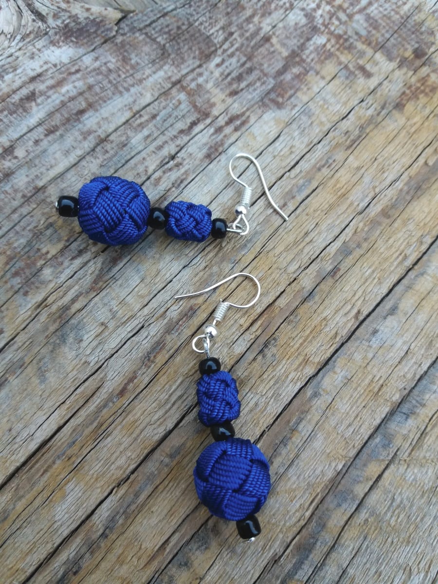 Ball and Button Earrings