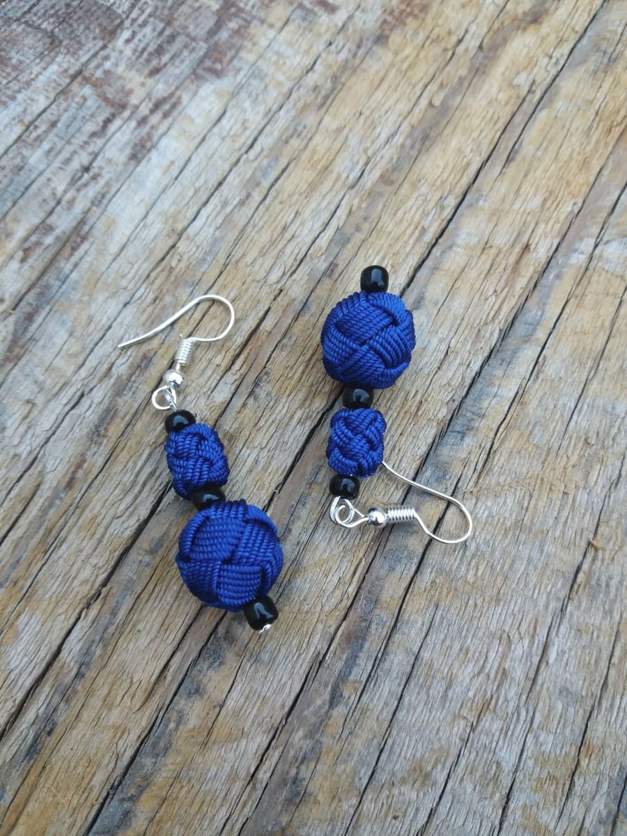 Ball and Button Earrings