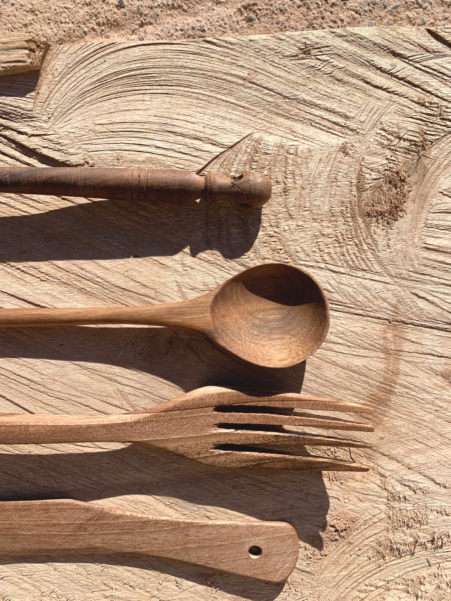  Hand Carved Set Walnut Wood Brown Morocco