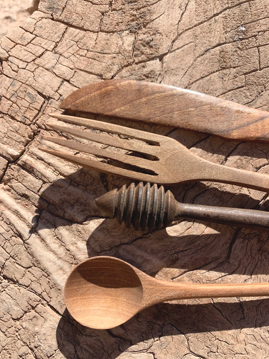  Hand Carved Set Walnut Wood Brown Morocco