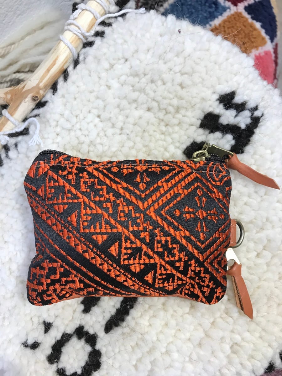   small bag leather Orange, Black Morocco