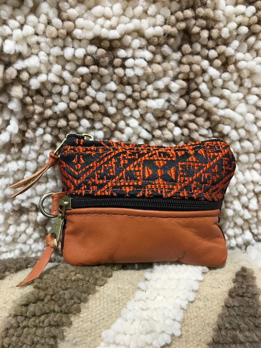   small bag leather Orange, Black Morocco