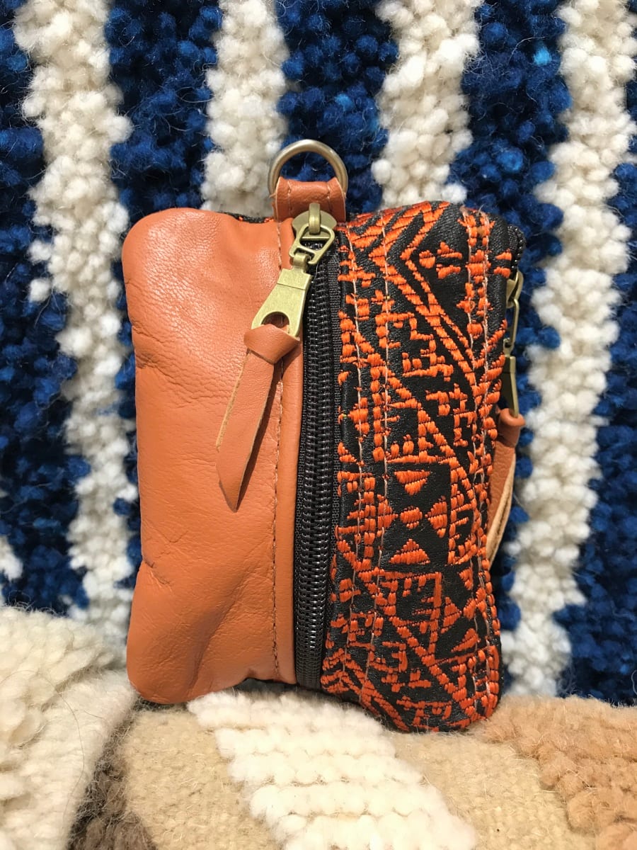   small bag leather Orange, Black Morocco