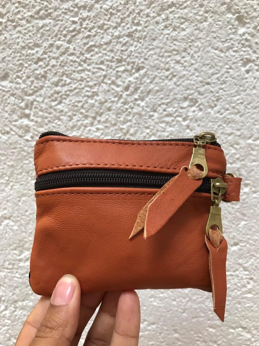   small bag leather Orange, Black Morocco
