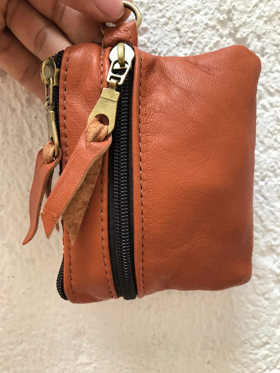   small bag leather Orange, Black Morocco