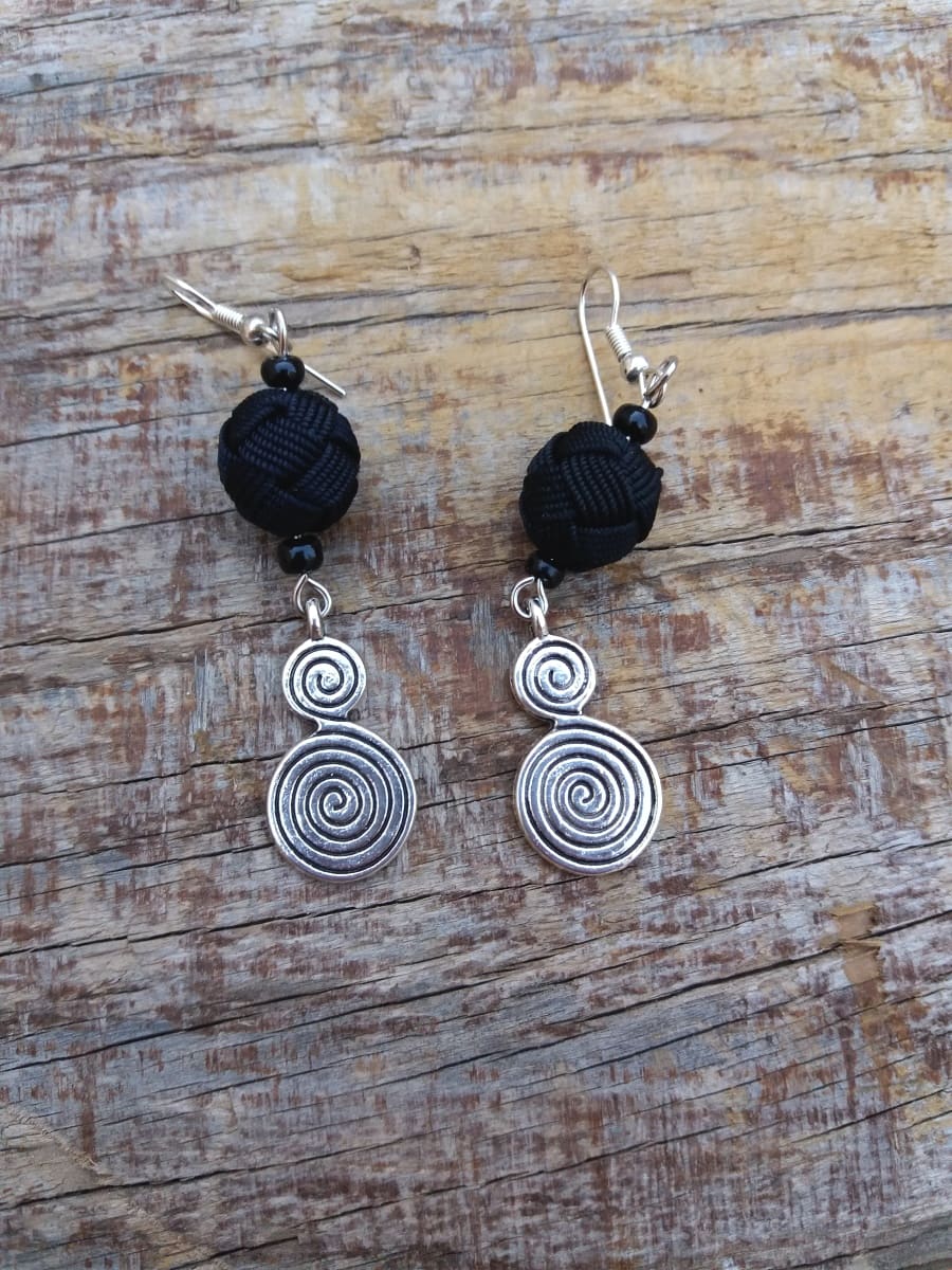 Button Dangle Earrings