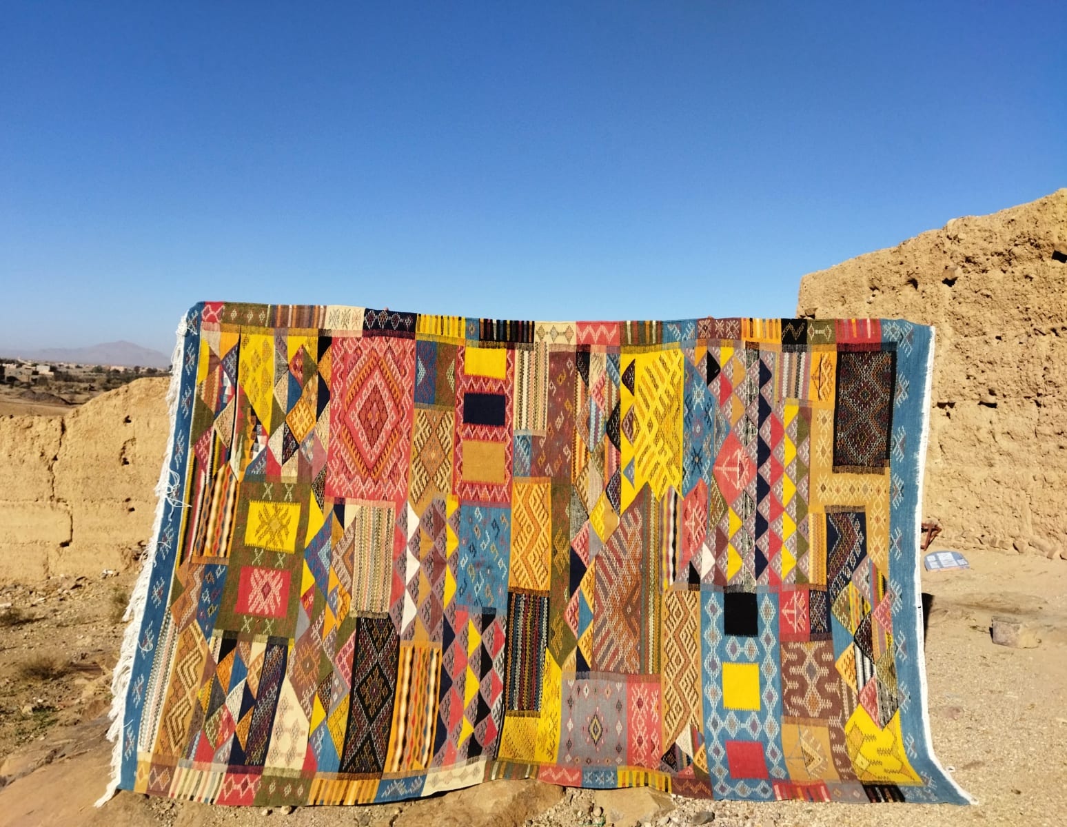 Handmade Moroccan Flatweave Rug