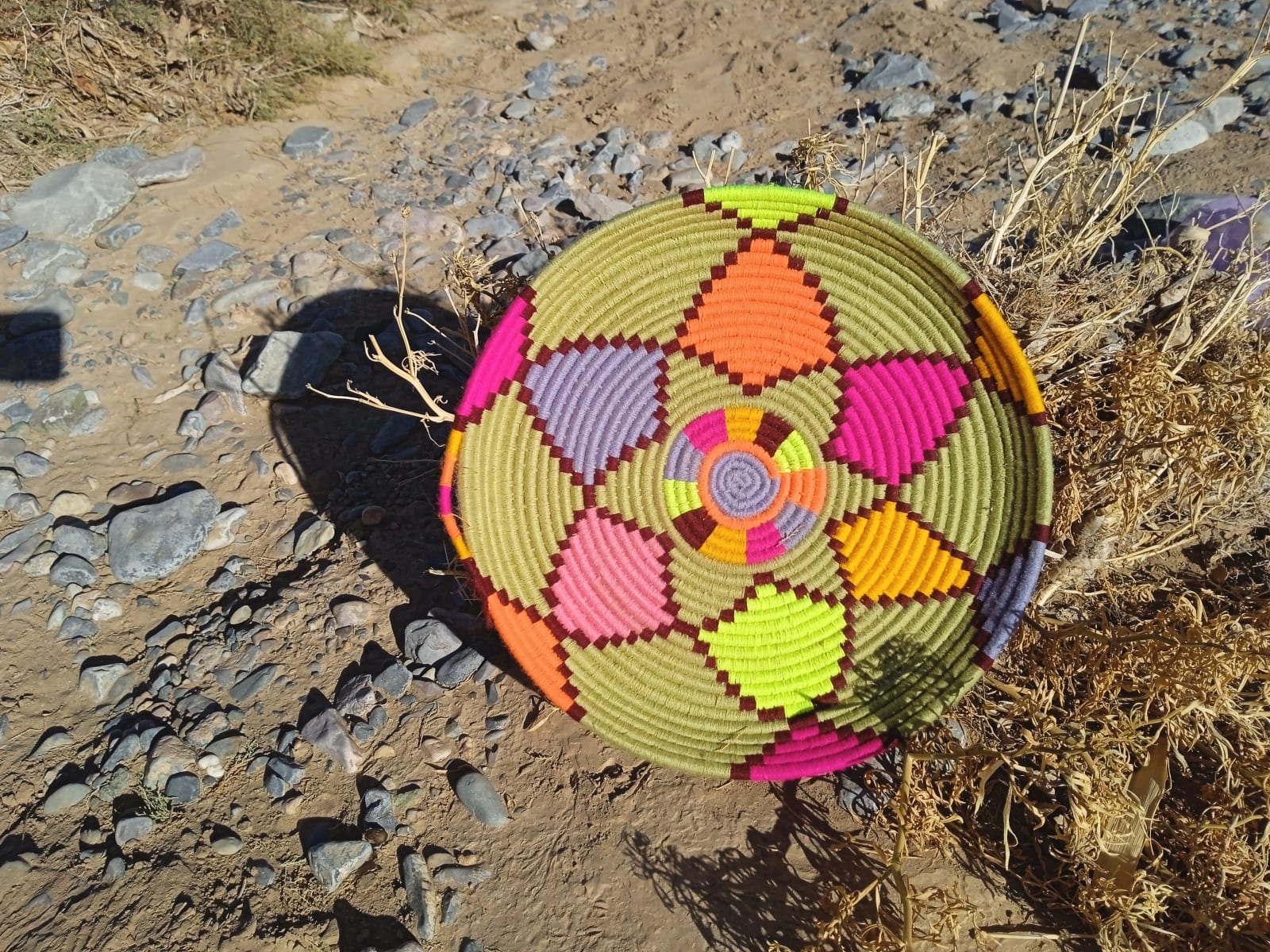  Basket Dyed Wool and Reed Colored Morocco