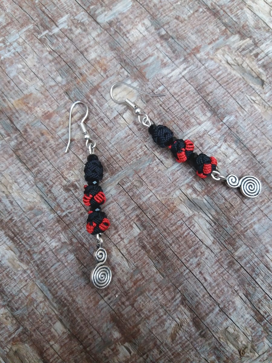 Button Dangle Earrings