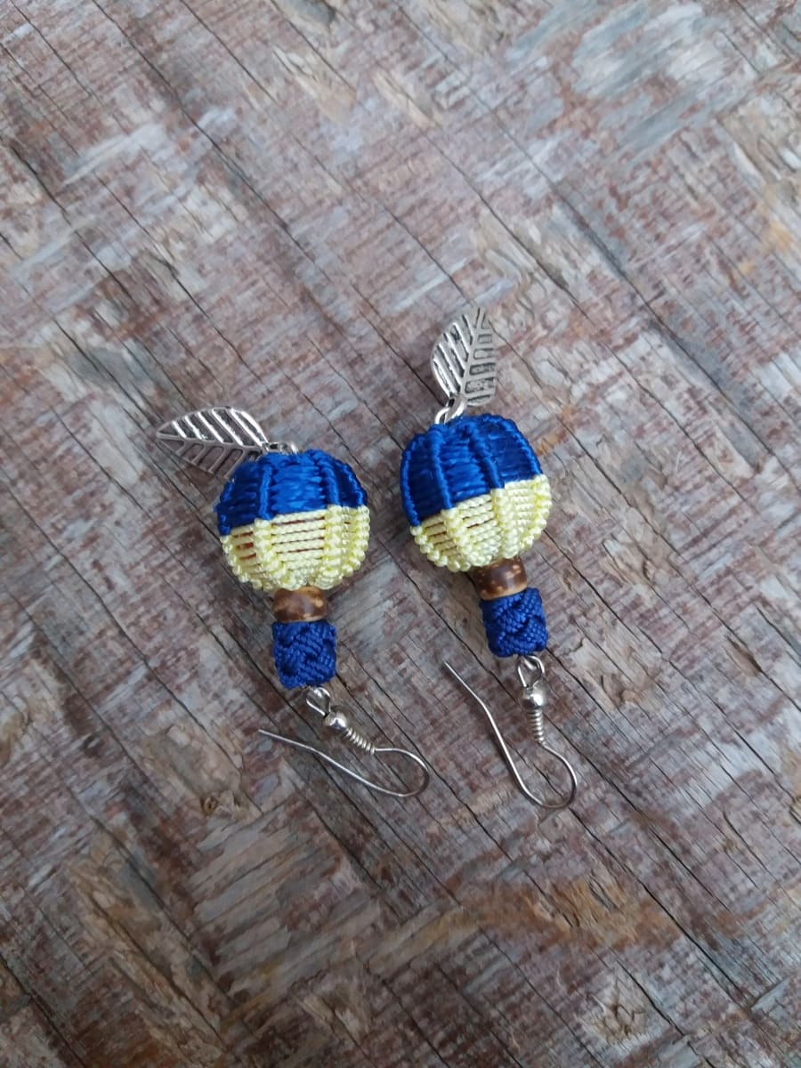 Button Dangle Earrings