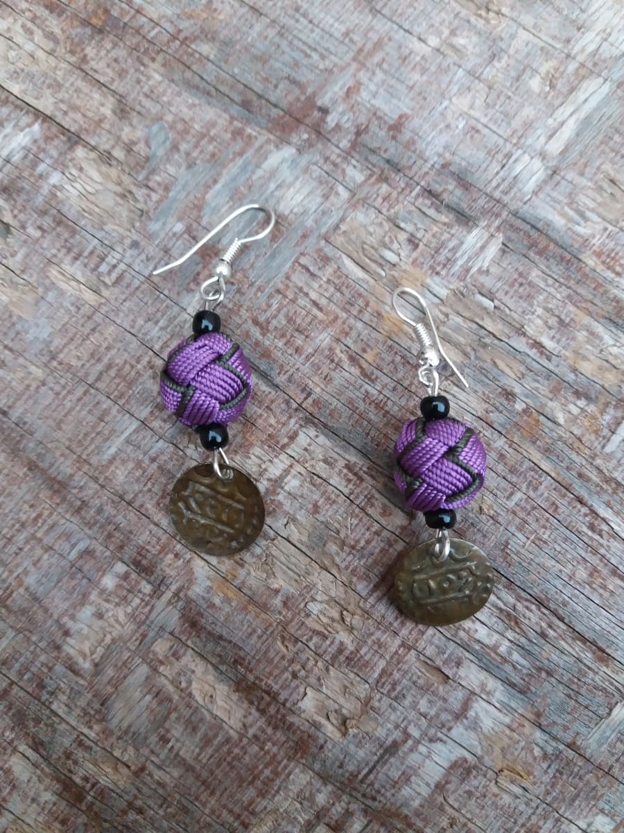 Button Dangle Earrings